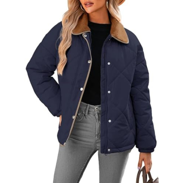 Dokotoo Plus Size Quilted Jacket for Women - Warm & Stylish Winter Outerwear