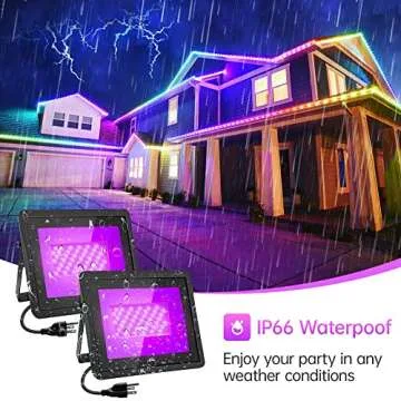 TyTopFan 100W Waterproof Black Flood Light for Parties