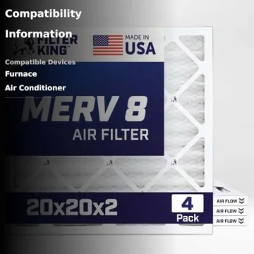 MERV 8 Air Filter 4-Pack | Filter King 20x20x2