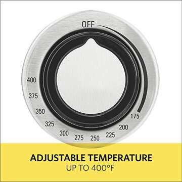 BELLA (14752) 2.6 Quart Air Fryer with Removable Dishwasher Safe Basket, Stainless Steel