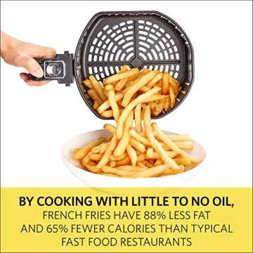 BELLA (14752) 2.6 Quart Air Fryer with Removable Dishwasher Safe Basket, Stainless Steel