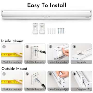 SHADESLINE Cordless Upgraded 100% Blackout Roller Shade, Window Blind with Thermal Insulated, UV Protection Fabric. Easy to Install. (Maximum Height 80") (Light Brown Color) (41" Wide)