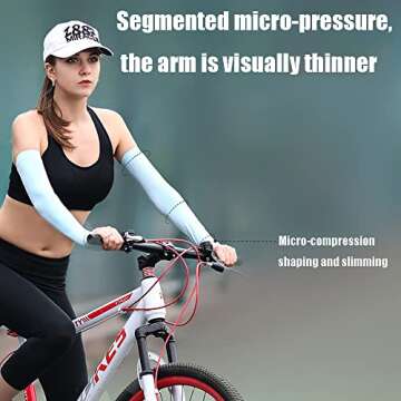 LUREASY UV Protection Compression Arm Sleeves for Summer