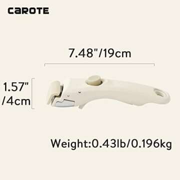 CAROTE Removable Handle White, Detachable Removable Pan Handle,Universal Pot Handle Replacement,Suitable for All Cookware