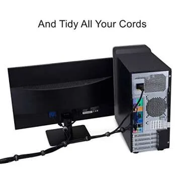 Trilancer Reusable Cable Straps Wire Ties - 50 Pack Organizational Solution