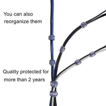 Trilancer Reusable Cable Straps Wire Ties - 50 Pack Organizational Solution