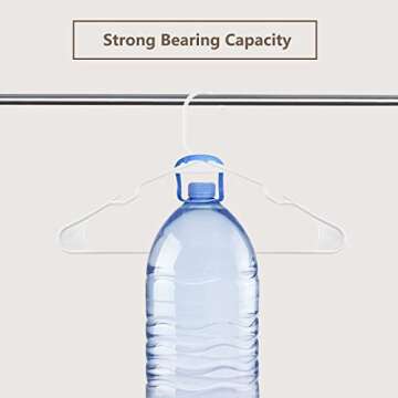 MecTo Hangers 50 Pack, Plastic White Notched Coat Hanger Space Saving Tubular Heavy Duty Clothes Hangers for Everyday Standard Use on Suits Coats Pants Dress Shirts (White, 50 Pack)