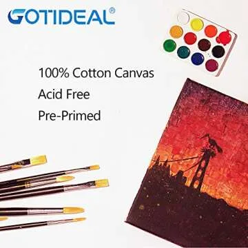 GOTIDEAL 28 Pack Canvas Boards for Acrylic Oil Painting