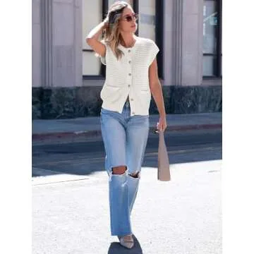 Trendy ANRABESS Women's Sweater Vest for Spring Style