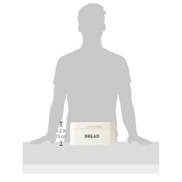 Now Designs Metal Bread Bin in Ivory - Stylish Storage Solution