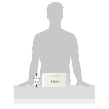 Now Designs Metal Bread Bin in Ivory - Stylish Storage Solution