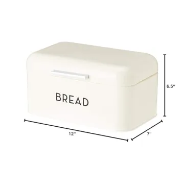 Now Designs Metal Bread Bin in Ivory - Stylish Storage Solution