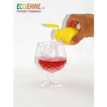 EcoJeannie 1 Pack Citrus Tap, Portable Lemon Juicer Faucet (Patent Pending), Lime Squeezer, Juice Extractor- BPA Free Hormone Free