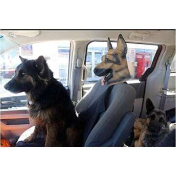 Dog Head Mask Halloween Party Dog Costume Masks Mask Underdog Costume Latex Animal Head Mask (German shepherd)