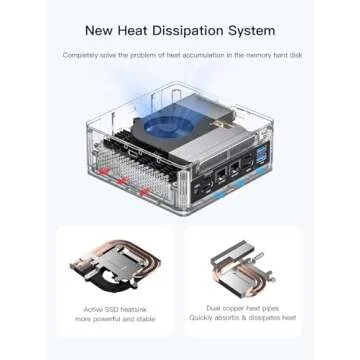 MINISFORUM Venus Series NAB9 Mini PC, 12th Gen Core i9-12900HK(14C/20T) Small Computer 32GB RAM 1TB SSD, 2X HDMI+2X USB-C 4K@60Hz Output, 2X 2.5G RJ45 Port, 4X USB3.2 Desktop Mini Computer (Renewed)