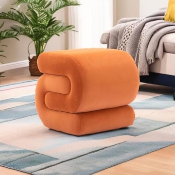 Versatile FOXHUNTER Velvet Ottoman for Modern Homes