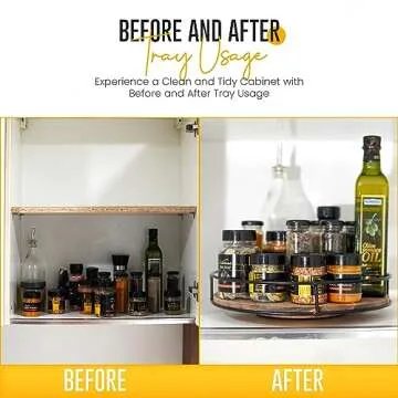 Stylish DECORSTATION 12 Inch Lazy Susan for Dining Table