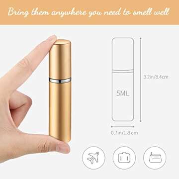 35 Pieces Refillable Perfume Atomizer Mini Refillable Spray Bottle Portable Perfume Bottle with 35 P...
