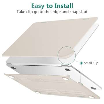 May Chen Compatible with M3 MacBook Air 13.6 inch Case 2022 2023 2024 A3113 A2681 M2 Chip, Plastic Hard Shell Case for MacBook Air 13.6" with Liquid Retina Display Fits Touch ID, Rock ash