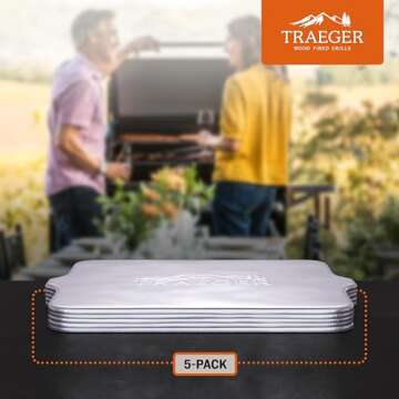 Traeger Pro 575/ Pro 22 Drip Tray Liner 5-Pack