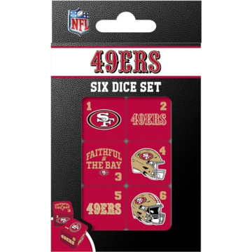 San Francisco 49ers NFL Dice Set - Stylish Game Accessory for Fans