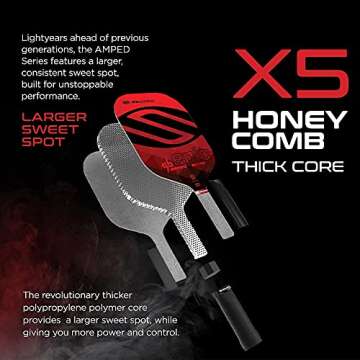 Selkirk Amped Pickleball Paddle | Fiberglass Paddle with X5 Core | Lightweight USA Made 2021 Epic Sa...