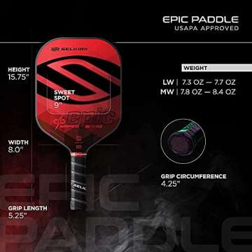 Selkirk Amped Pickleball Paddle - Premium Performance USA Made
