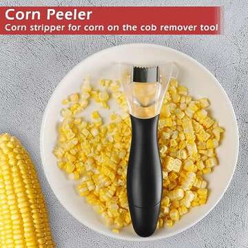 Professional Corn Kernel Cutter, Corn Cutter Peeler Stripper Tool with Large Ergonomic Handle, Corn Peeler #1114