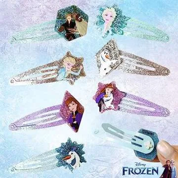 Disney Frozen Kids Hair Clips for Girls Snap Clips 8 Pack Multi Color Ages 3+