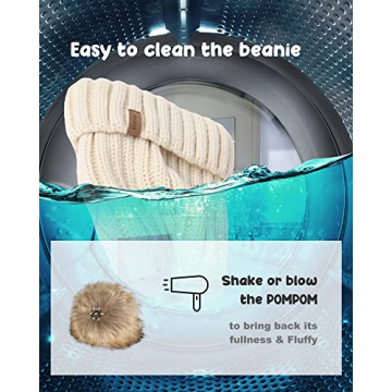 FURTALK Kids Knitted Pom Beanie Hat for Toddlers