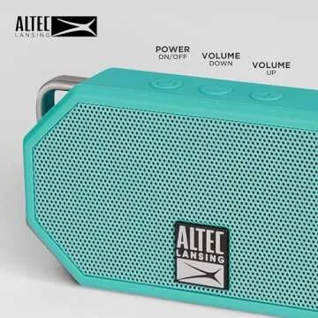 Altec Lansing Mini H2O - Waterproof Bluetooth Speaker, IP67 Certified & Floats in Water, Compact & Portable Speaker for Hiking, Camping, Pool, and Beach