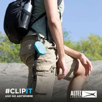 Altec Lansing Mini H2O - Waterproof Bluetooth Speaker, IP67 Certified & Floats in Water, Compact & Portable Speaker for Hiking, Camping, Pool, and Beach