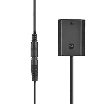 Gonine NP-FZ100 AC Power Adapter NPFZ100 DC Coupler Dummy Battery Kit for Sony Alpha A6600, A7 III, A7R III, A7R IV, A7S III, A9, A9R, A9S Cameras, Replacs BC-QZ1 Battery Charger.