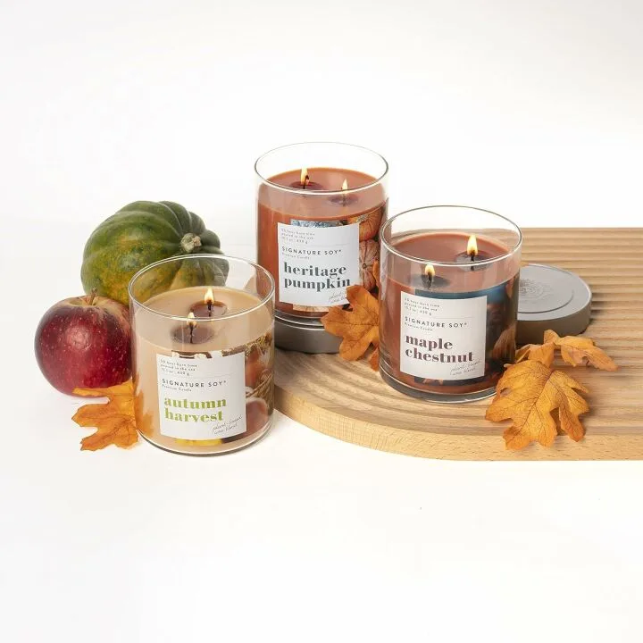 Autumn Harvest Scented Candle – Cozy Home Fragrance