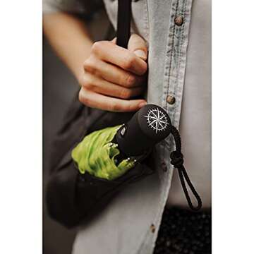 Lewis N. Clark Windproof Travel Umbrella – Orange