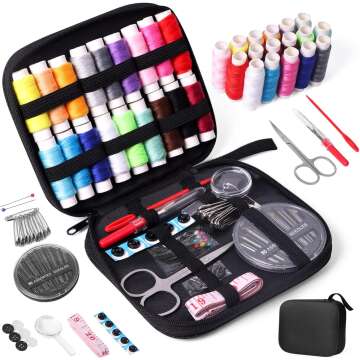 Portable JUNING Sewing Kit with Case for Easy Use