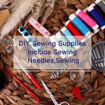 Portable JUNING Sewing Kit with Case for Easy Use