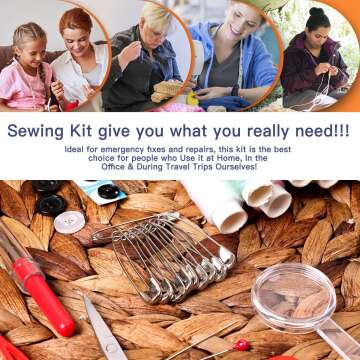 Portable JUNING Sewing Kit with Case for Easy Use