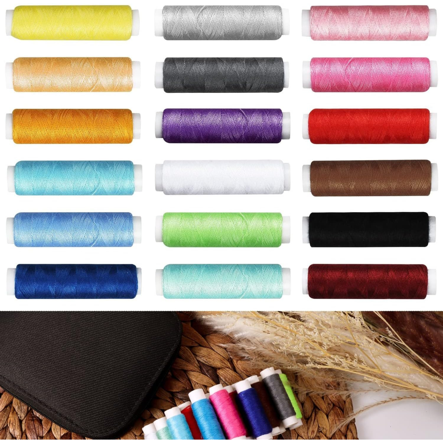 Portable JUNING Sewing Kit with Case for Easy Use