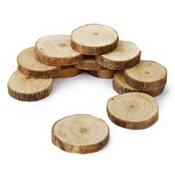 OULII Natural Wood Slices for Crafting & Decorating, 100-Pack