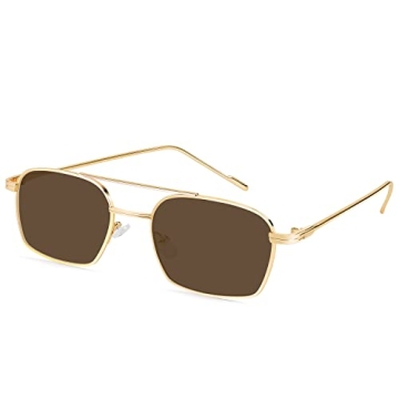 FEISEDY Retro Aviator Sunglasses UV400 Protection Trendy