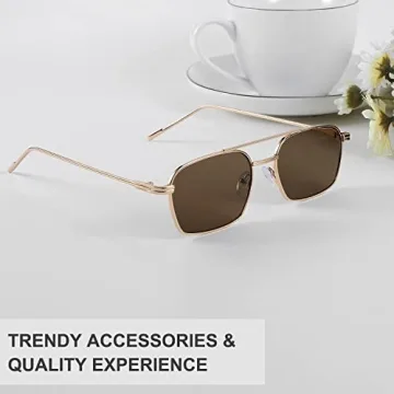 FEISEDY Retro Aviator Sunglasses UV400 Protection Trendy