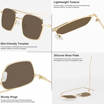 FEISEDY Retro Aviator Sunglasses UV400 Protection Trendy