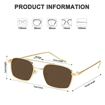 FEISEDY Retro Aviator Sunglasses UV400 Protection Trendy