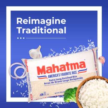 Mahatma Extra Long Grain White Rice, 10 Pound, Gluten-Free and Non-GMO, Rice Bulk Bag (Pack of 1)