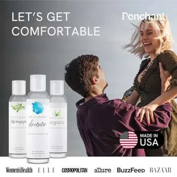 Penchant Organic Aloe Vera Lube - Personal Lubricafication for Women and Men, Water Resistant Sex Lube, Natural Moisturizing Lubricant Gel for Couples, Made Without Paraben and Glycerin 8oz