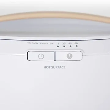 Zadro Large Hot Towel Warmer Bucket Timer Electric Towel Warmer for Bathroom Auto-Shut Off Heated Towel Warmer Spa (Large | 20L | 12" Dia. x 21" Tall, White/Irish Cream)