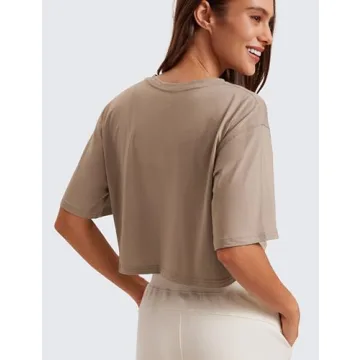 Pima Cotton Crop Top for Yoga Running Casual Wear