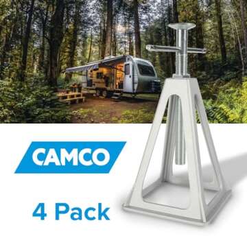 Camco Aluminum Stack Jacks — Stabilize & Position Your RV, Trailer Or Camper —Supports Up to 6,0...