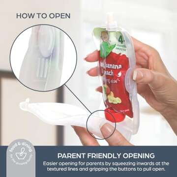 Dreambaby Pouch Pal Self-Feeding Baby Food Pouch Holder - No Squeeze, No Spill, No Mess Reusable Container for Baby Led Weaning